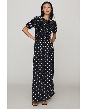 SWF 100% Cotton Textured Maxi Dress - Blue