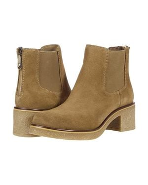 Blondo Lima Boots Tan Suede Waterproof Chelsea Bootie Zap1027 - Natural