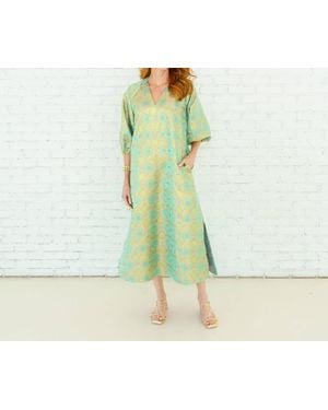 Caryn Lawn Coco Jacquard Dress - Green