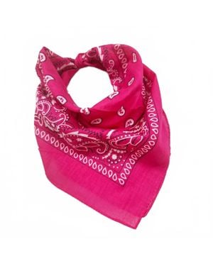 Love and Repeat Paisley Pattern Bandana - Pink