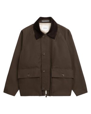 Norse Projects Waxed Finish Raglan Sleeve Jacket - Brown