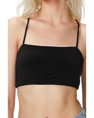Lanston Philosophy X Back Crop Bralette - Black
