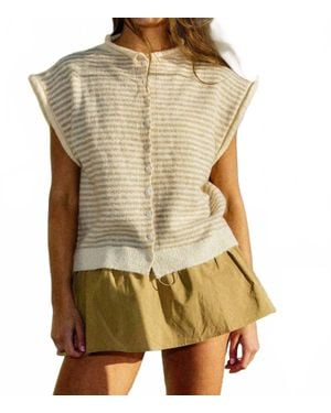 Bucketlist The Cindy Ultra-Soft Knit Top - Metallic