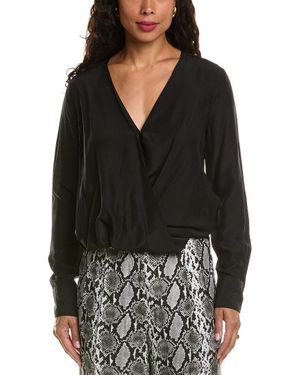 Rag & Bone Victor Silk-Blend Blouse - Black