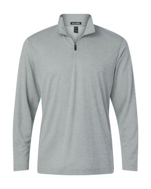 AllPro Performance Mlange Quarter-Zip Pullover - Gray