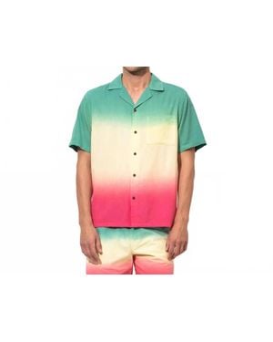 Banks Journal Deepest Reaches Fade Short Sleeve Shirt - Green