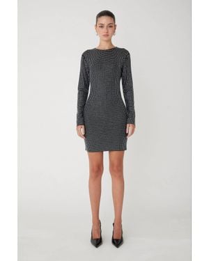 JS71 Hayden Long Sleeve Mini Dress - Gray