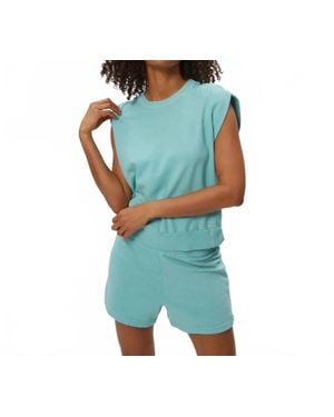 Michael Stars Shiloh High Waist Shorts - Blue