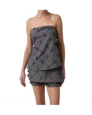 Line & Dot Thora Strapless Top - Black