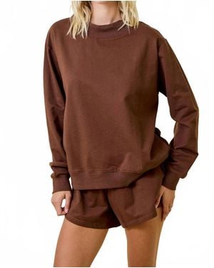 Day + Moon Madison Crewneck Sweatshirt - Brown