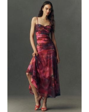 Hutch Drop-Waist Mesh Maxi Dress - Multicolor