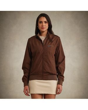 Members Only Classic Iconic Racer Oversized Jacket - Brown
