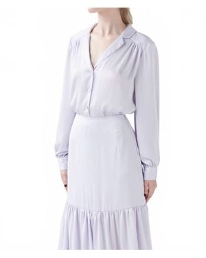RoseVelvet Rose Blouse - Purple