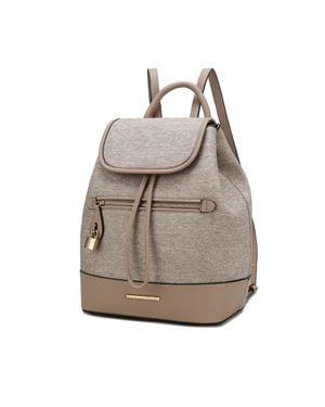MKF Collection by Mia K Porsha Vegan Leather Backpack By Mia K - Gray