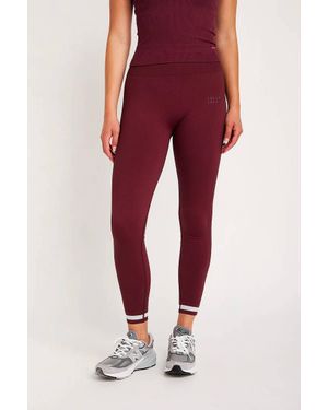 Cream Yoga Elly Seamless Leggings - Red