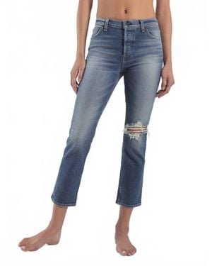 ASKK NY High Rise Straight Leg Jean - Blue