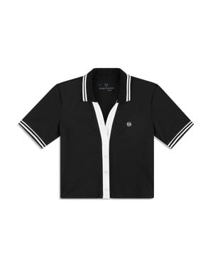 Sergio Tacchini Idalia Cropped Polo - Black