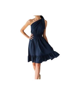 Monica Nera Demi Short Dress - Blue