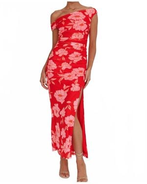 One And Only Collective Weekend Romance Floral Maxi Dress - Red