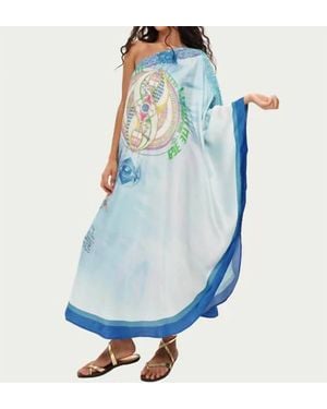 ME 369 Sol One Shoulder Dress - Blue