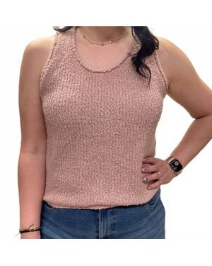 Jade By Jane Solid Sweater Tank Top - Pink