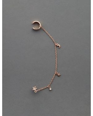 Lucky Brand Rose Ear Cuff Chain - Gray