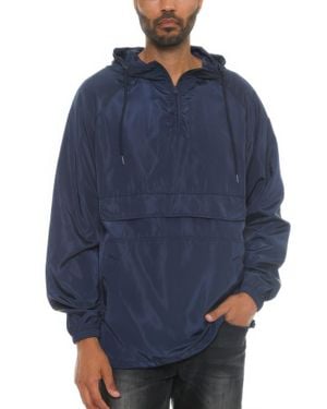 TRUEDAMES Color Block Anorak Jacket Pullover Windbreaker - Blue
