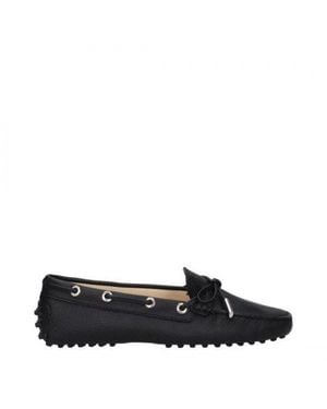 Tod's Gommino Leather Moccasins - Black