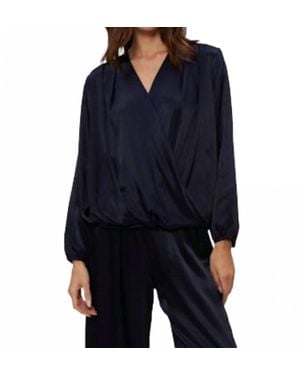 Michael Stars Vita Surplice Top - Blue