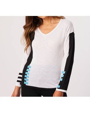 French Kyss Piano V-Neck Top - White