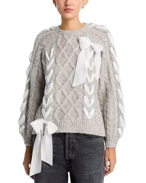 LoveShackFancy Kloss Pullover - Gray