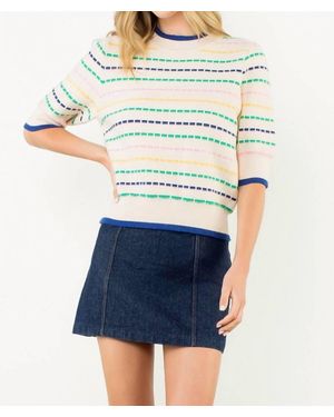 Thml Dotted Line Sweater - Blue