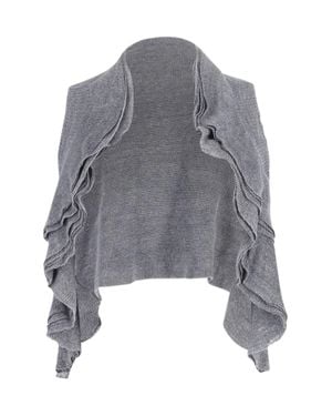 Theory Knit Waistcoat With Waterfall Effect - Gray