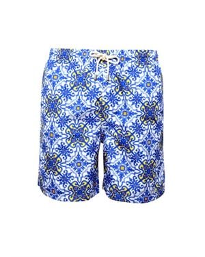 Lia Sahara Patterned Swim Shorts - Blue