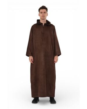 Arabic Thobes Hooded Eid Moroccan Jubba Robe Ramadan Eid Thobe - Brown