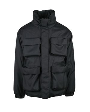 AFTER LABEL Adamello High Collar Jacket With Zip Closure And Quilted Interior - Black