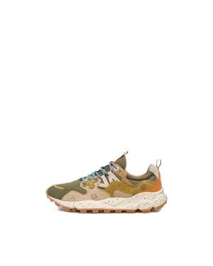 Flower Mountain Multi-Layered Sneakers With Suede Overlays - Metallic