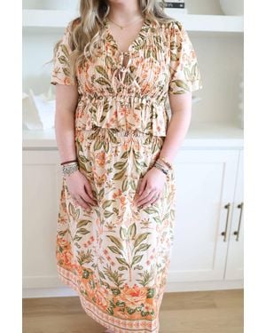 Olivaceous Palm Midi Skirt - Pink