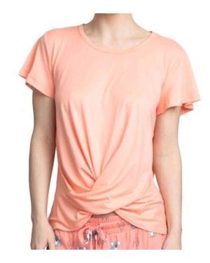 Muk Luks Cloud Knit Cropped Top - Pink