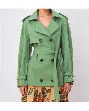FARM Rio Trench Coat - Green