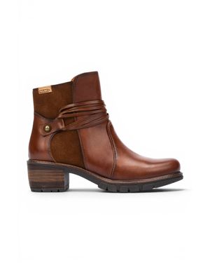 Pikolinos Leather Zipped Heel Ankle Boots - Brown