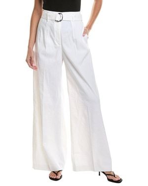 BOSS Tasena Linen-Blend Pant - White