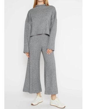Ripley Rader Sweater Knit Wide Leg Pants - Gray