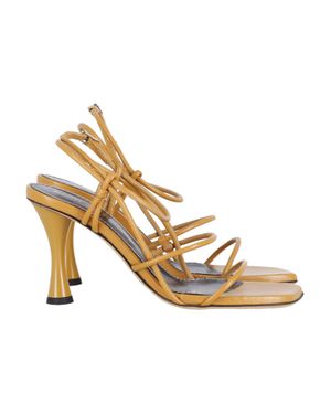 Proenza Schouler Square Strappy Sandals - Metallic