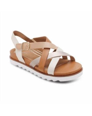 Aetrex Carmen Strappy Sandals - Brown