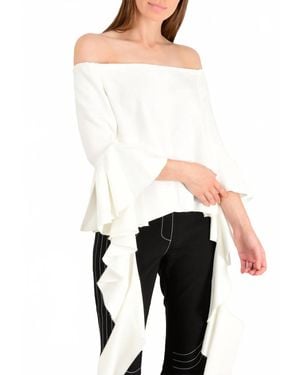 Ellery Delores Off The Shoulder Bell Sleeve Top - Black