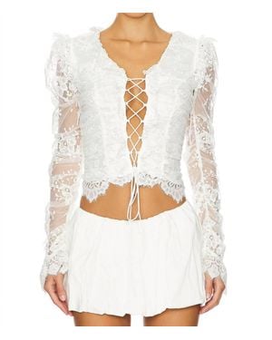 For Love & Lemons Lexi Top - White