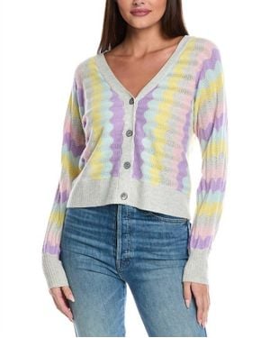 Isla Adina V Neck Cardigan - Blue