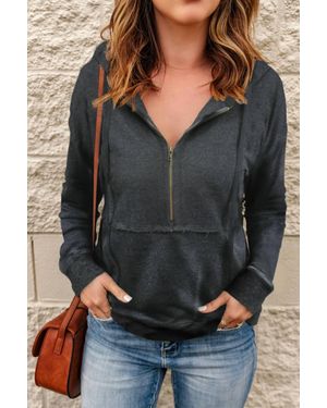 Shewin 1/2 Zip Hooded Sweatshirt - Gray