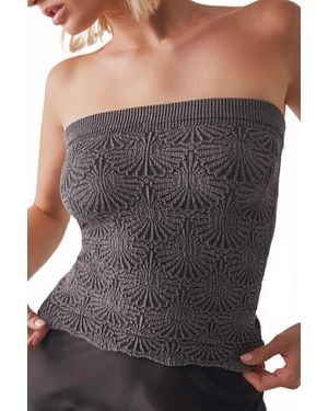 Free People Love Letter Tube Top - Gray